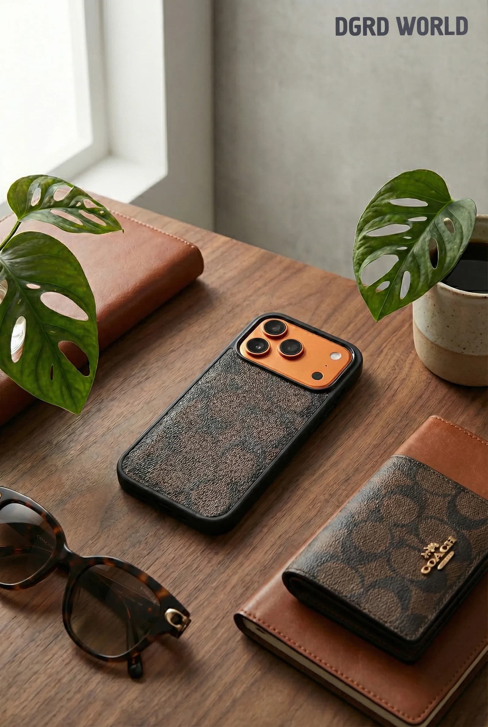 Coach Signature Monogram Luxury Mobile Cover