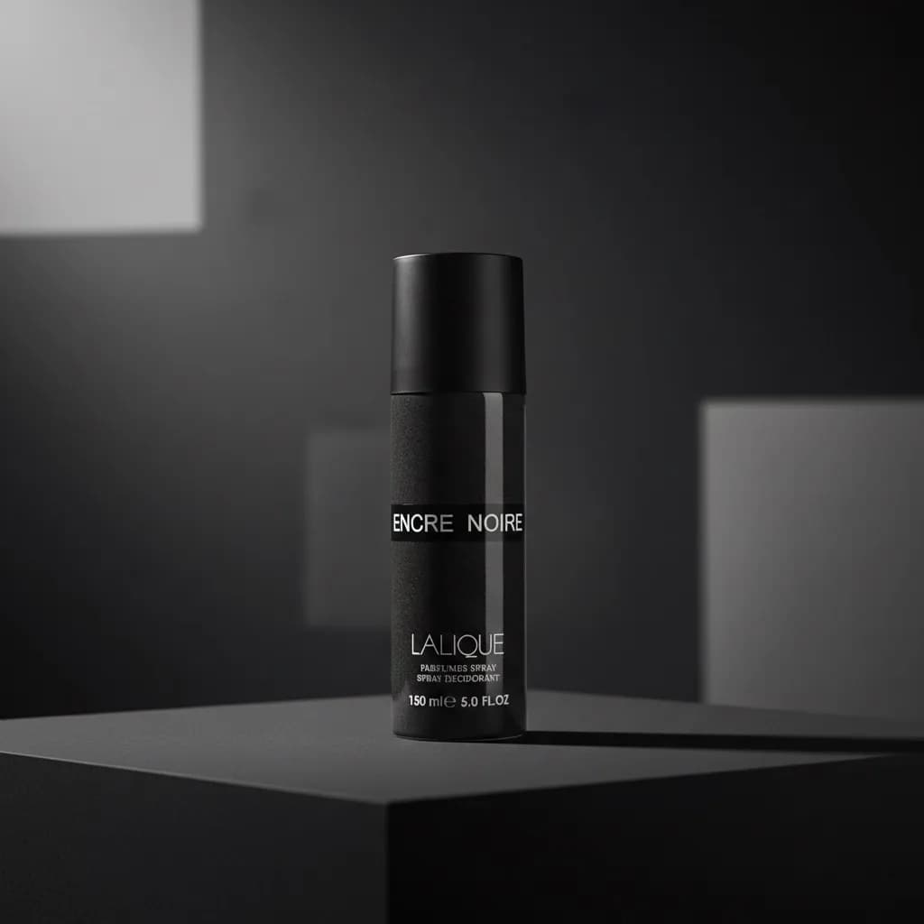 Lalique Encre Noire Deodorant Spray for Men – Deep Woody Fragrance (150 ml)